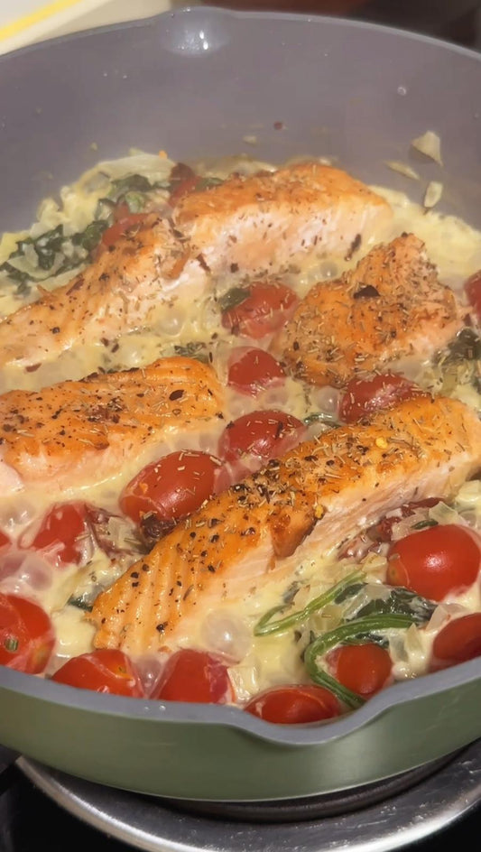 One Pan Tuscan Salmon Recipe - Homebody Cookware