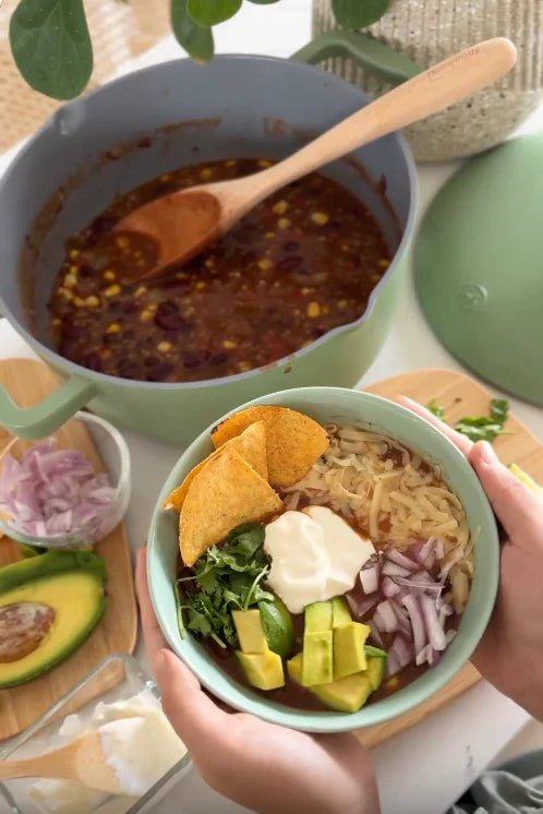 One Pot Mexican Taco Soup Recipe - Homebody Cookware