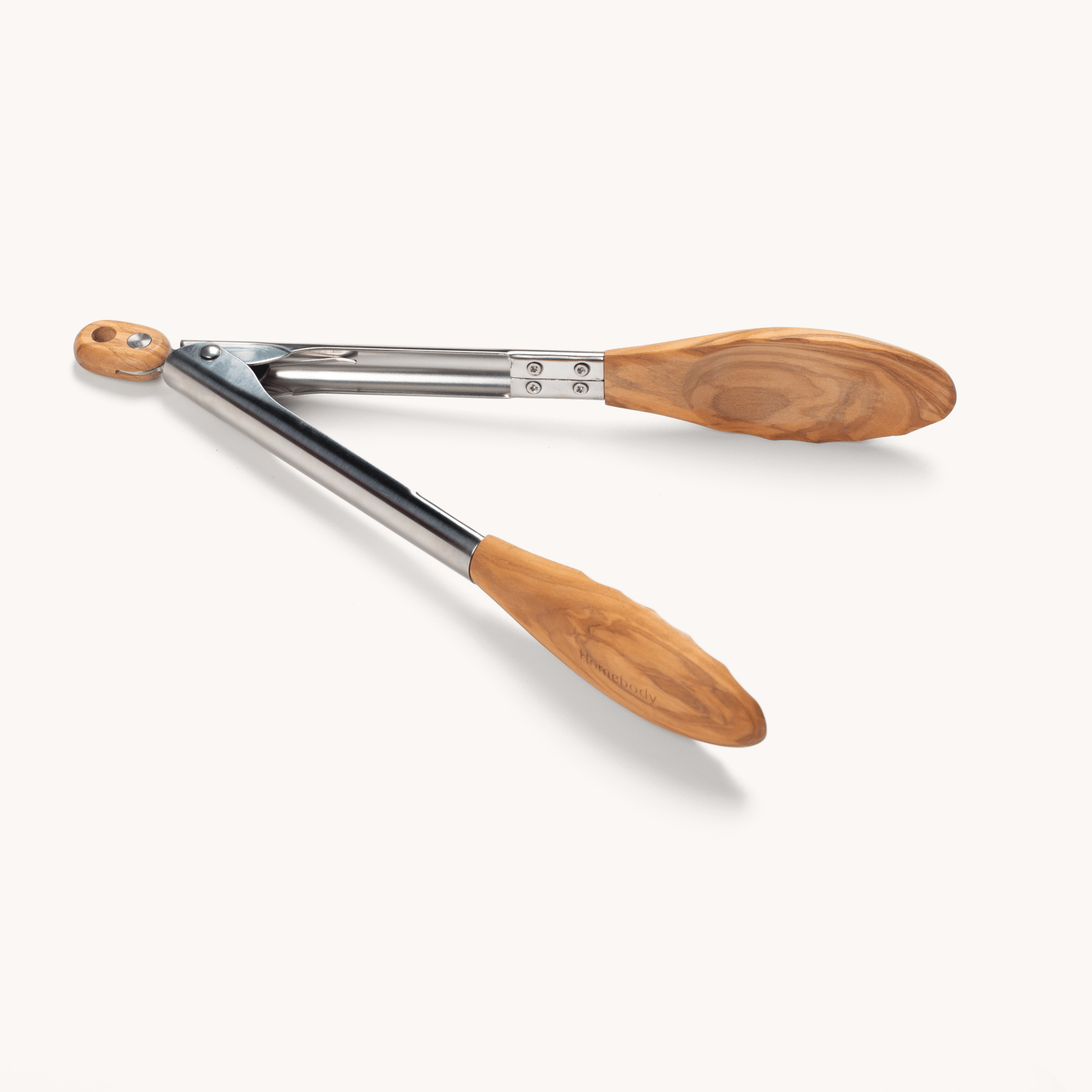 Olivewood and Steel Tongs - Homebody Cookware